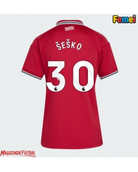 Manchester United Benjamin Sesko #30 Tricou Fotbal Replică 2026-27 Femei Acasa
